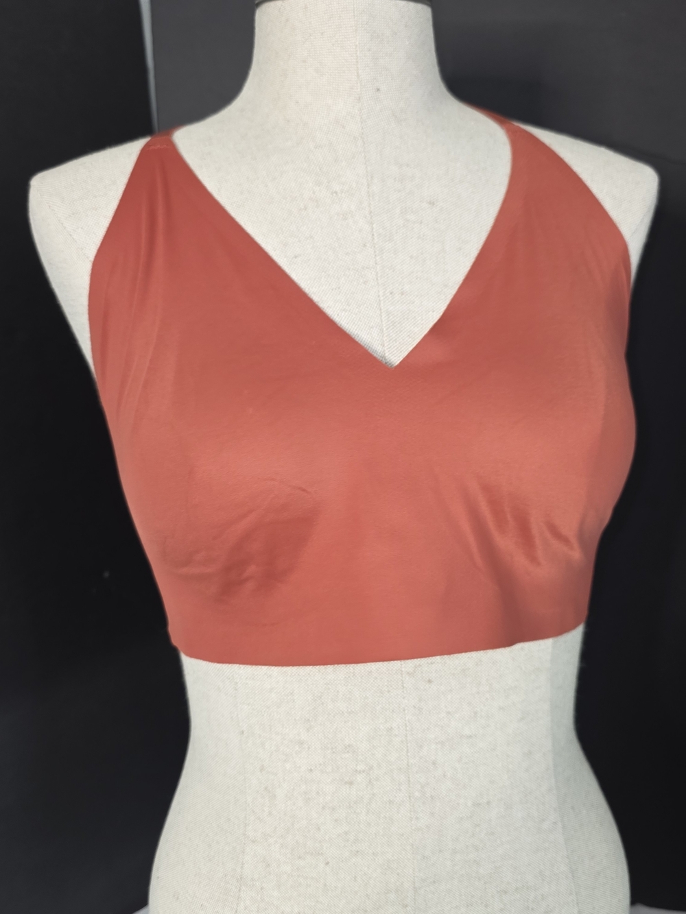 Victoria's Secret V-Neck Lacey Racerback Smooth Silky Cool Bralette Sz. XL*